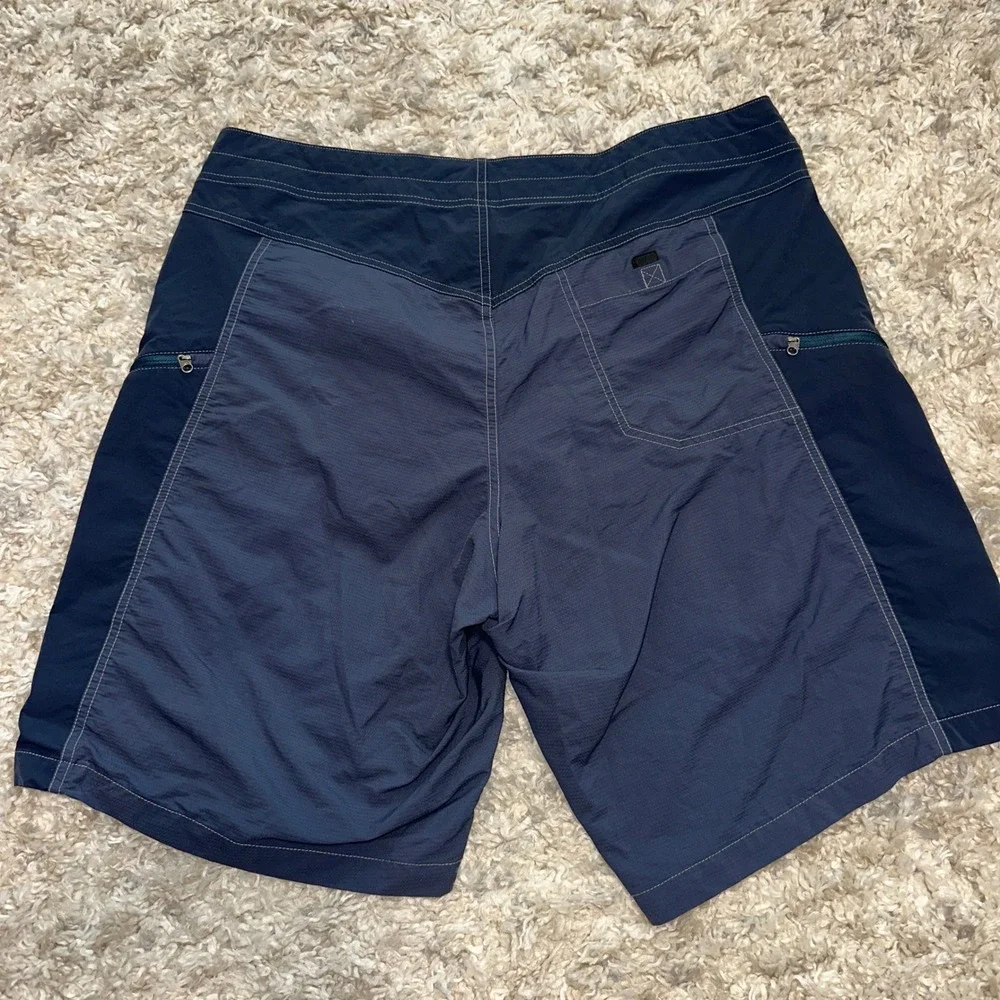 Kuhl Mens Navy Blue Stretch Hiking Shorts Size 38 Technical Outdoor Cargo